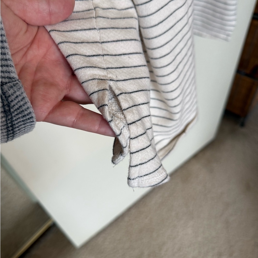 Caslon French Terry Hooded Stripe Dress with Kangaroo Pocket in Size 3X - Picture 8 of 12